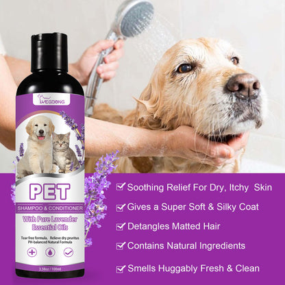 Pet Shampoo Pet Bath Relieve Skin Itching Hair Soft Non-knotted Shampoo