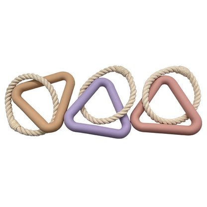 Exquisite Large Triangular Pull Ring, Bite-resistant And Wear-resistant Cotton Rope Pull Ring Toy Fully Interacts With Pets