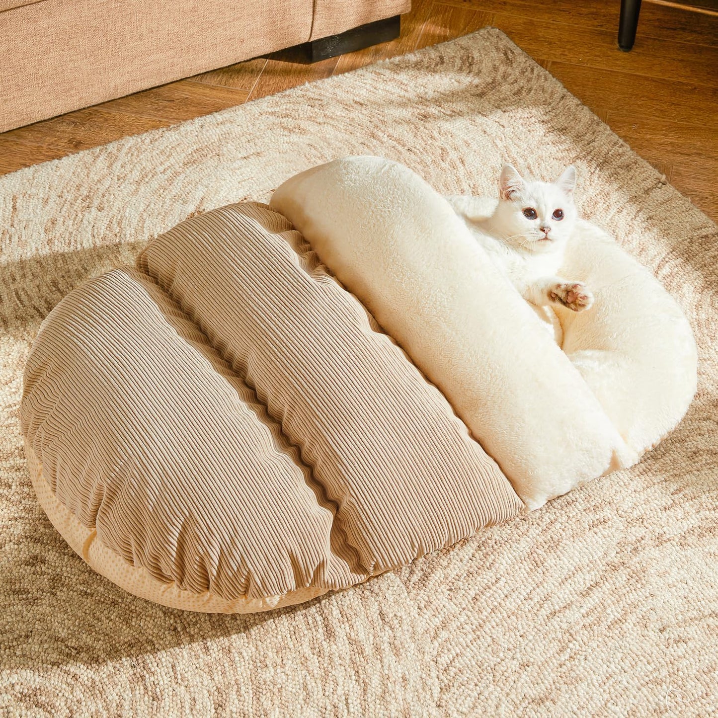 Bed For Dog And Cat Pet Bed Ultra Soft Cute Plush Slipper Cat Cave Bed Anti Slip Warm Pet House Nest Self-Warming Ideal For Indoor Use