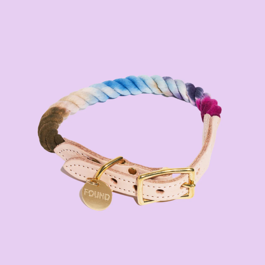 Rope Dog Collar in Mood Ring