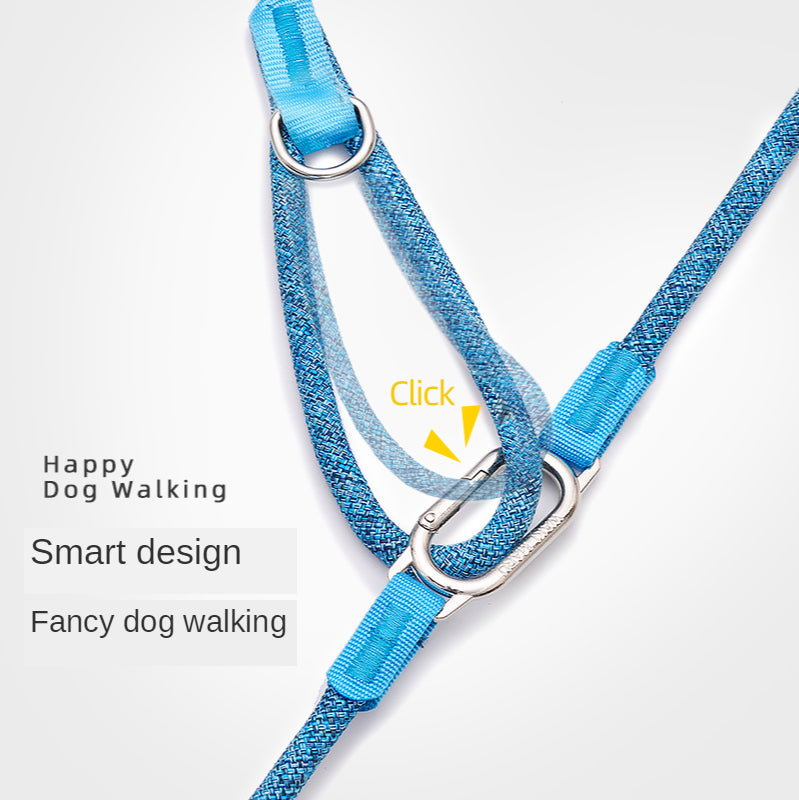 Liberation Of Hands Running Dog Leash Diagonally Across The Dog Leash Explosion-proof Chain For Large And Medium-sized Dogs