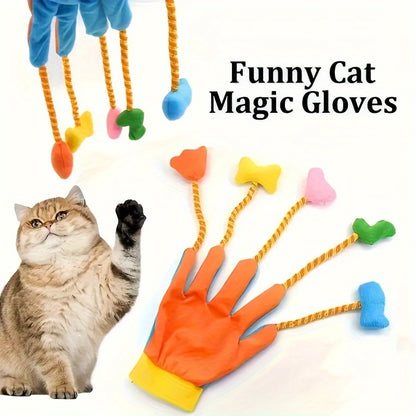 Plush Toy For Pets Magic Glove With Integrated Bell Interactive Supplies For Cats Trailer