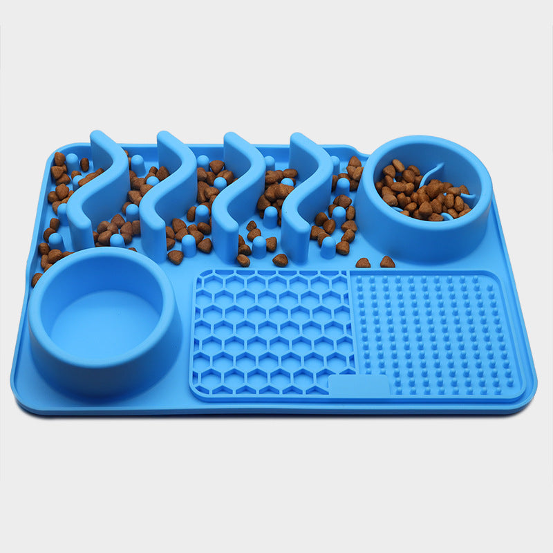 Dog Silicone Licking Pad Pet Licking Mat Silicone Smelling Mat Multifunctional Food Bowl Pets Supplies