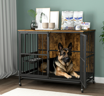 Multifunctional Dog Cage Furniture With Removable Trays