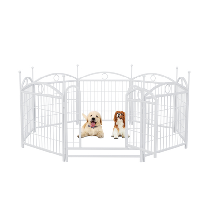 Dog Playpen Indoor 24 Inch 8 Panel Metal Dog Playpen