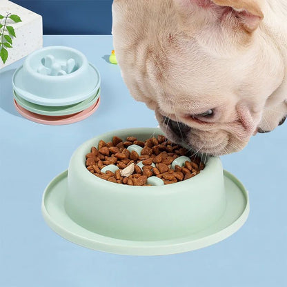 Pet Slow Eating Feeder Dog Feeding Food Bowls Anti-Chocking Dog Bowl Interactive Puppy Food Plate Dishes