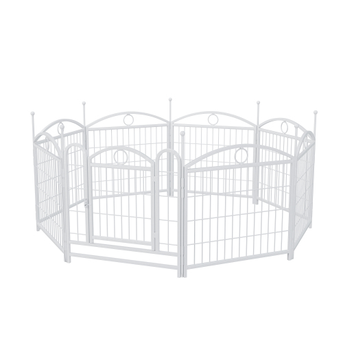 Dog Playpen Indoor 24 Inch 8 Panel Metal Dog Playpen