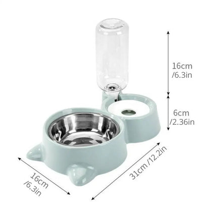 Pet Dog Cat Bowl Fountain Automatic Food Water Feeder Container For Cats Dogs Drinking Pet Articles  Pet Cat Water Dispenser, Automatic Gravity Cat Water Bowl