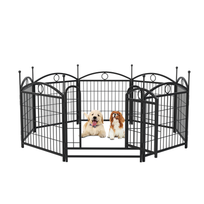 Dog Playpen Indoor 24 Inch 8 Panel Metal Dog Playpen