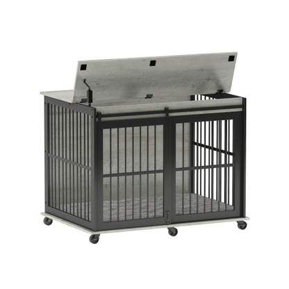 Furniture Dog Cage Sliding Iron Door Dog Cage With Mat