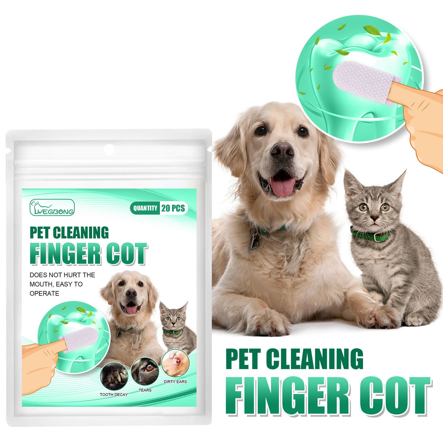 Pet Cleaning Teeth Finger Stall