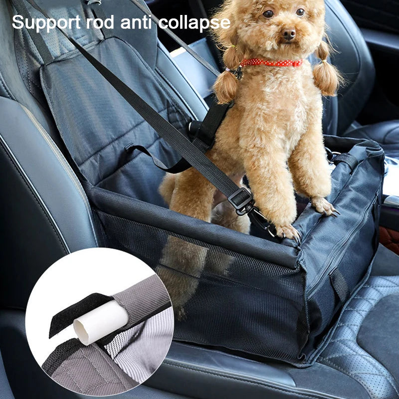 Dog Car Seat Cover Folding Hammock Pet Carriers Bag Basket Carrying For Cats Stable Foldable Travel Pet Dog Car Seat