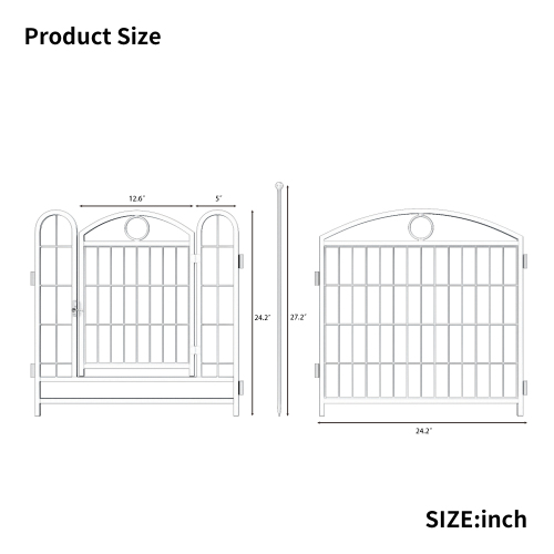 Dog Playpen Indoor 24 Inch 8 Panel Metal Dog Playpen