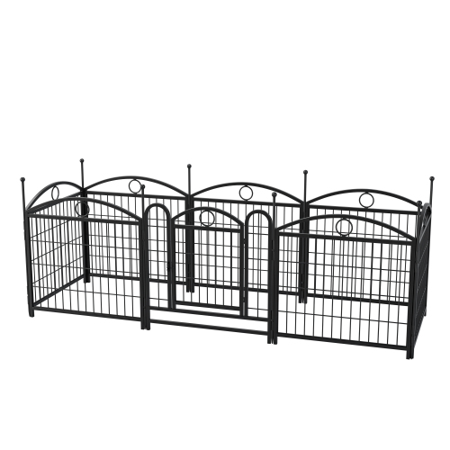 Dog Playpen Indoor 24 Inch 8 Panel Metal Dog Playpen