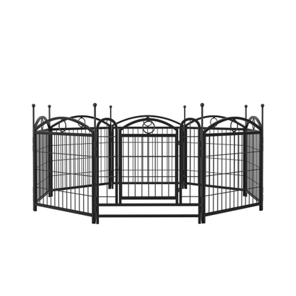 Dog Playpen Indoor 24 Inch 8 Panel Metal Dog Playpen