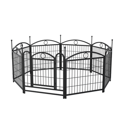 Dog Playpen Indoor 24 Inch 8 Panel Metal Dog Playpen