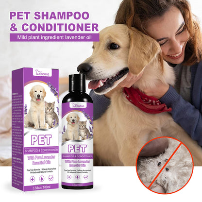 Pet Shampoo Pet Bath Relieve Skin Itching Hair Soft Non-knotted Shampoo